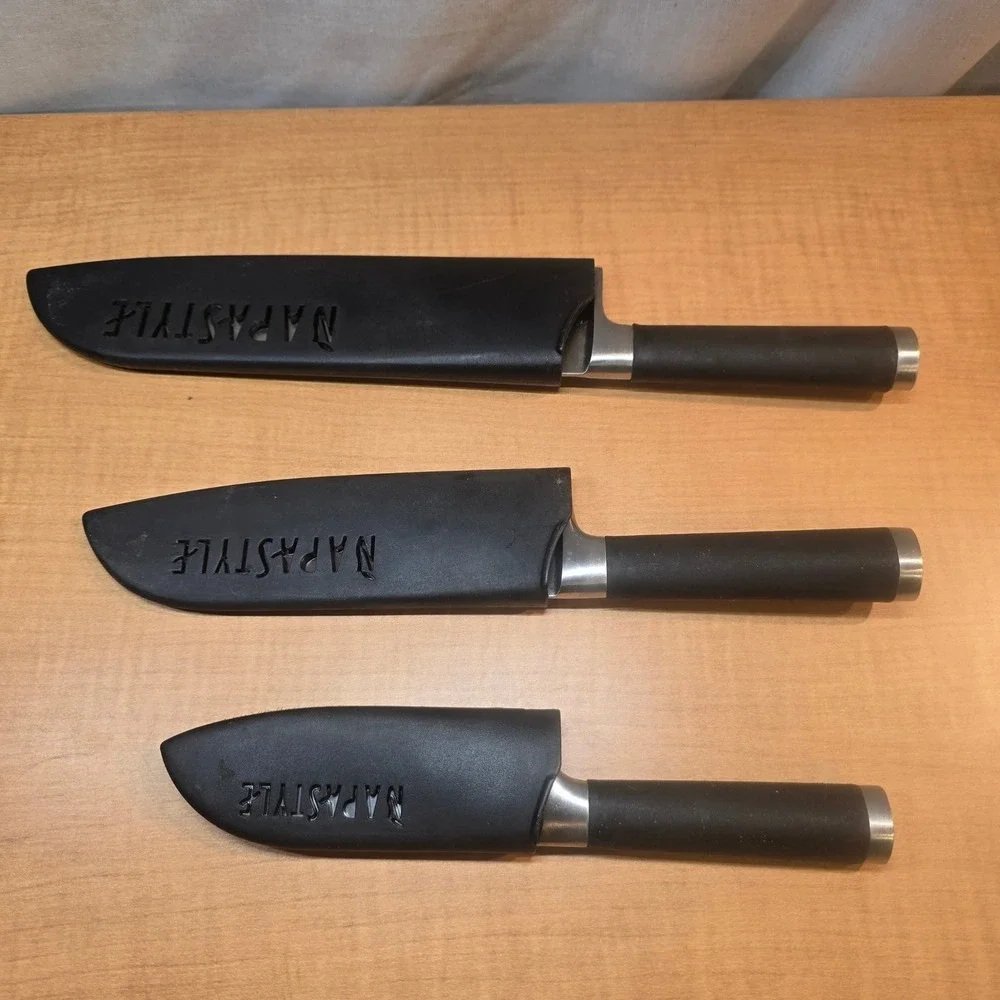 NapaStyle by Santoku Knife‎ Set 3 Piece Stainless 9